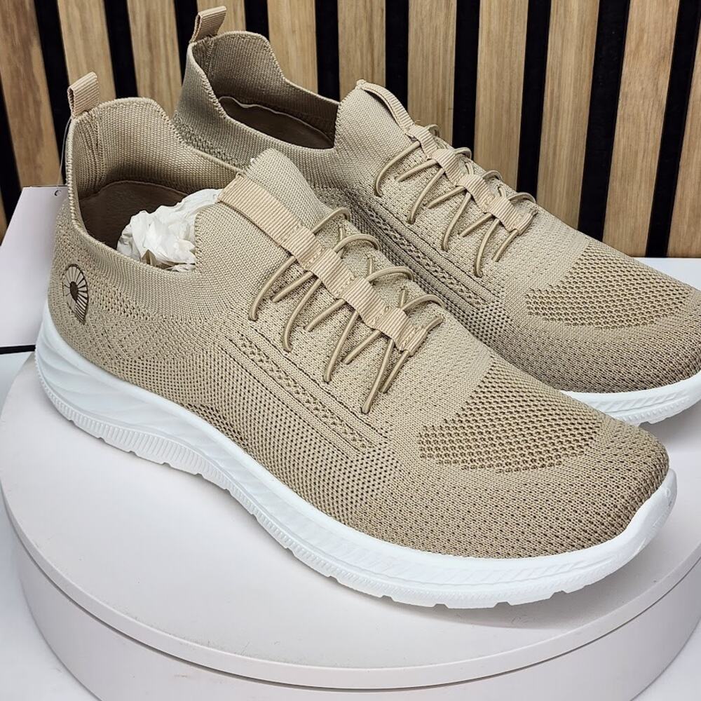 NEW - Akademiks Flux Men’s Tan Sneakers Casual Lace Up Comfort Shoes - Size 9M